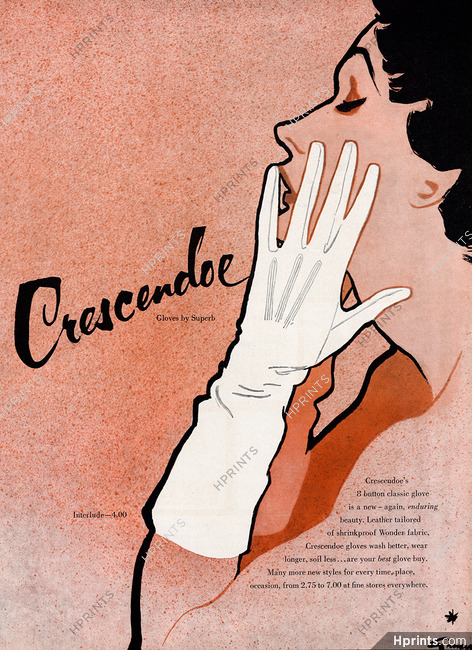 Crescendoe (Gloves) 1953 René Gruau