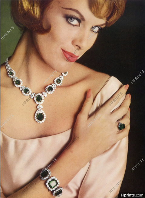 Cartier (High Jewelry) 1960 Emerald Necklace, Bracelet, Ring