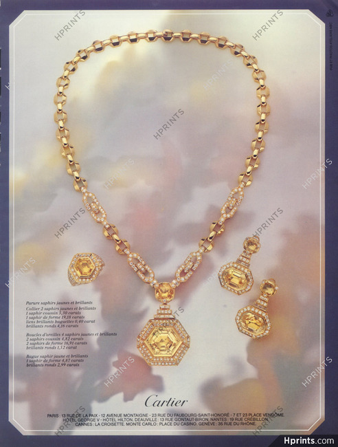 Cartier (High Jewelry) 1984 Parure Saphirs Jaunes et Brillants