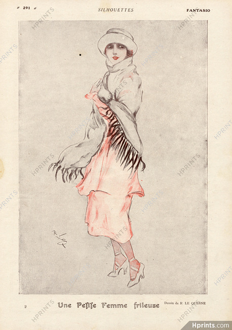 Une Petite Femme Frileuse, 1919 - Le Quesne Parisienne Sensitive to the Cold
