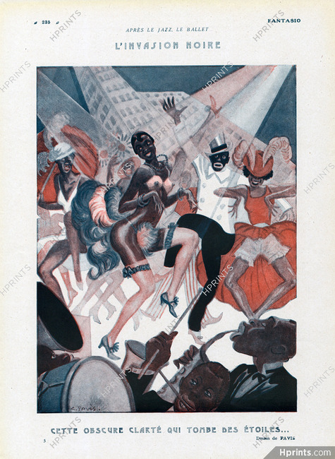 Georges Pavis 1925 L'Invasion Noire, Josephine Baker, Black Chorus Girls, Dancers, Jazz Music-hall