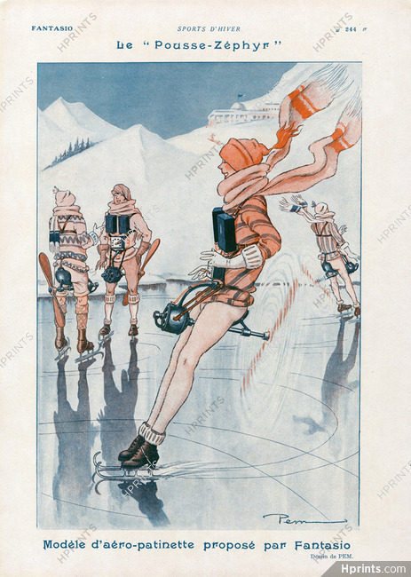 Pem 1927 Skating, Winter Sports, Aéro-Patinette