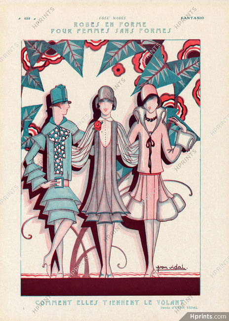 Yvon Vidal 1926 Foll'Modes, Dresses in shape for women without forms