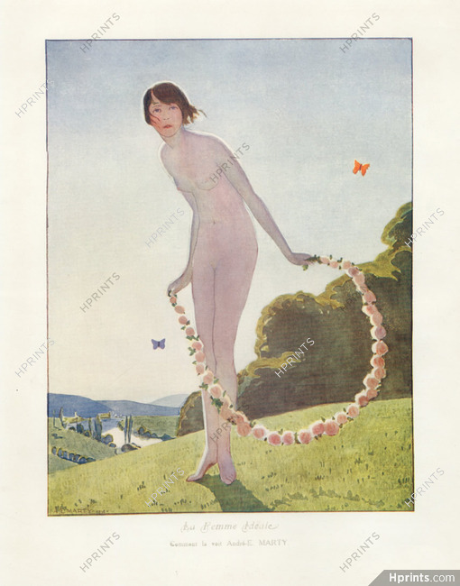 André Edouard Marty 1912 La Femme Idéale, Nudity Nude