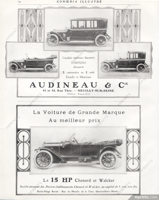 Chenard & Walcker & Paul Audineau 1913
