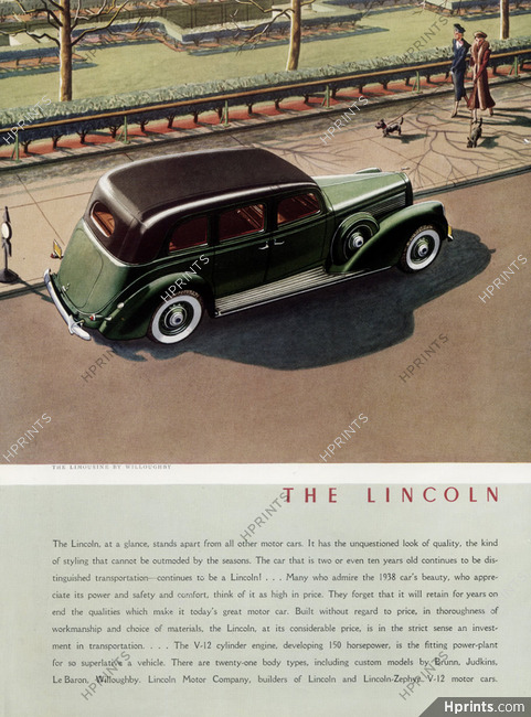 Lincoln (Cars) 1938 The Limousine by Willoughby