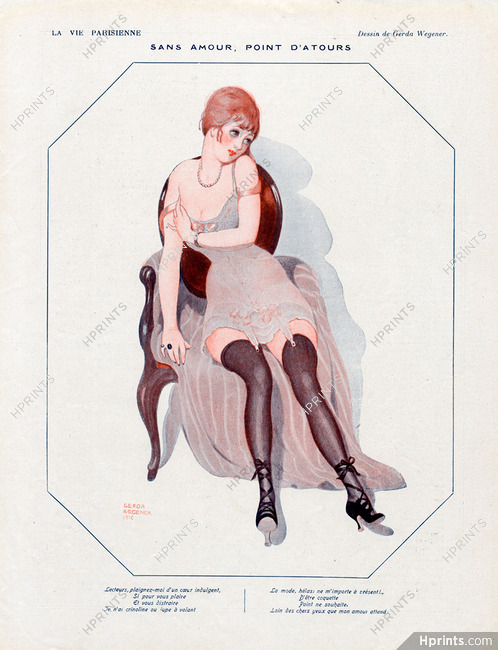 Gerda Wegener 1916 Sans Amour, Point d'Atours... Negligee Babydoll