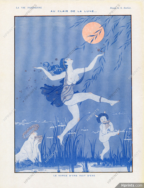 George Barbier 1916 Le Songe d'une Nuit d'été, Nude