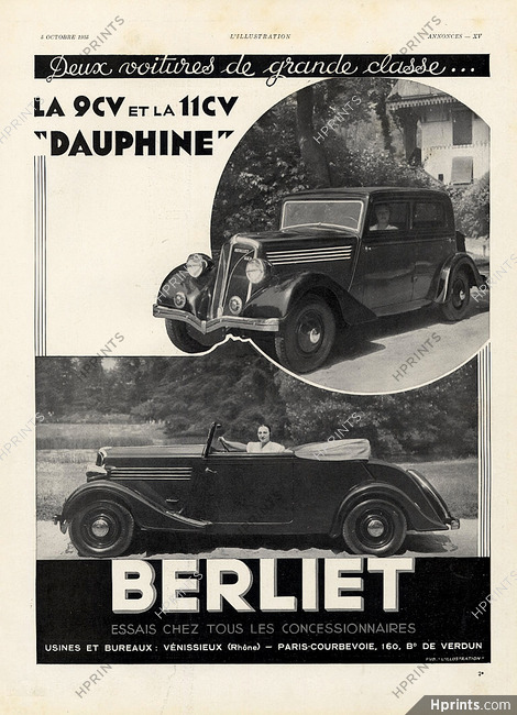 Berliet 1935 Convertible