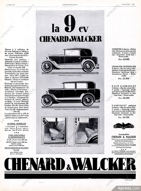 Chenard & Walcker 1929