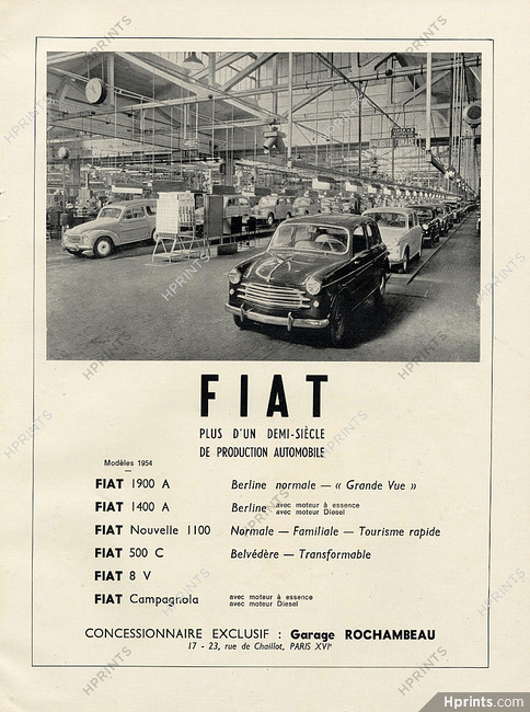 Fiat 1954 Factory