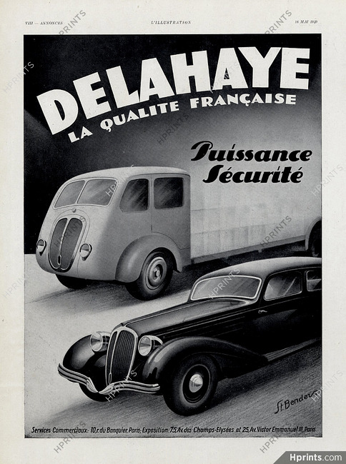 Delahaye 1940 St.Bender, Van, Truck