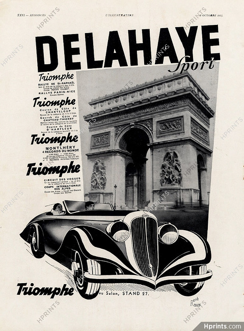 Delahaye 1934 René Ravo, Arc De Triomphe