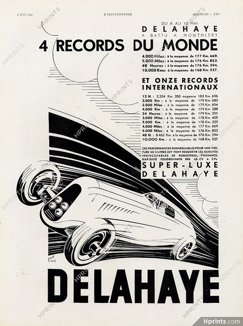 Delahaye 1934 Monthléry, René Ravo