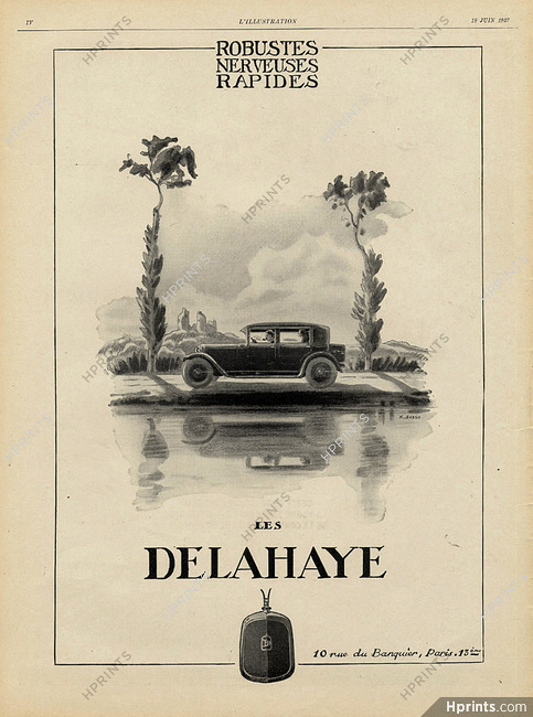 Delahaye 1927 Signed X. Josso