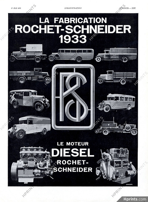 Rochet-Schneider 1933 Moteur Diesel
