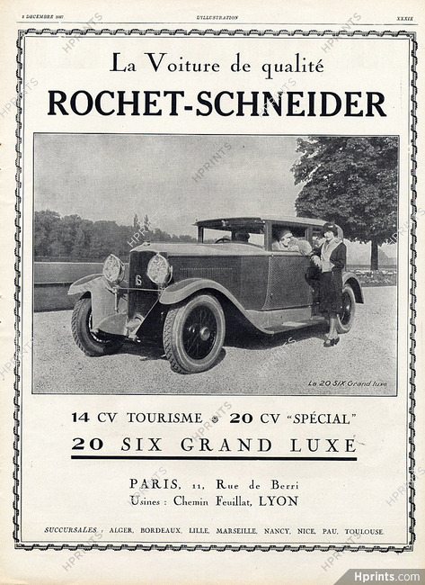 Rochet-Schneider 1927 La 20 Six Grand Luxe