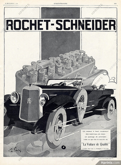 Rochet-Schneider 1926 Convertible, G Favre