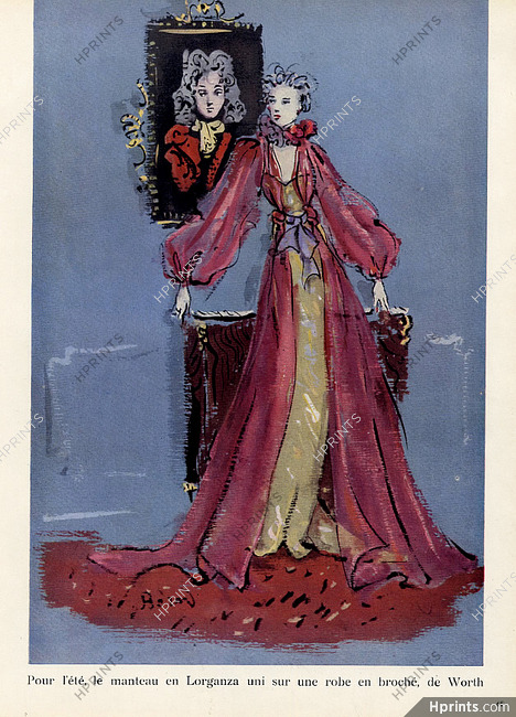 Worth 1939 Organza Evening Gown, Christian Bérard
