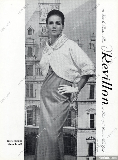 Revillon 1962 Fur Evening Gown, Photo Janne Le Moine