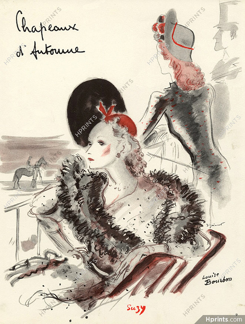 Suzy & Louise Bourbon 1937 Autumn Hats, Dignimont