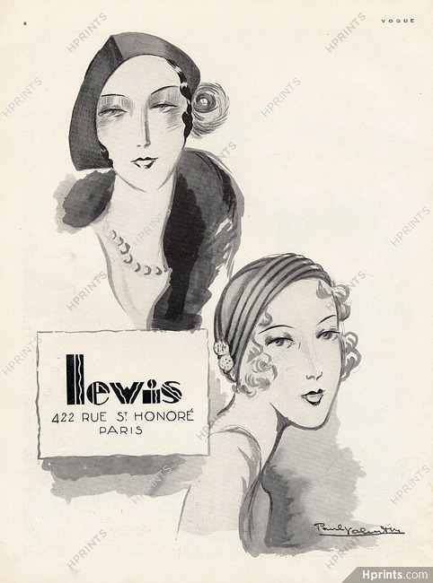 Lewis 1930 Paul Valentin Hats