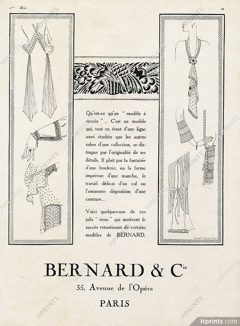 Bernard & Cie 1926 Fashion Goods, Henri Mercier