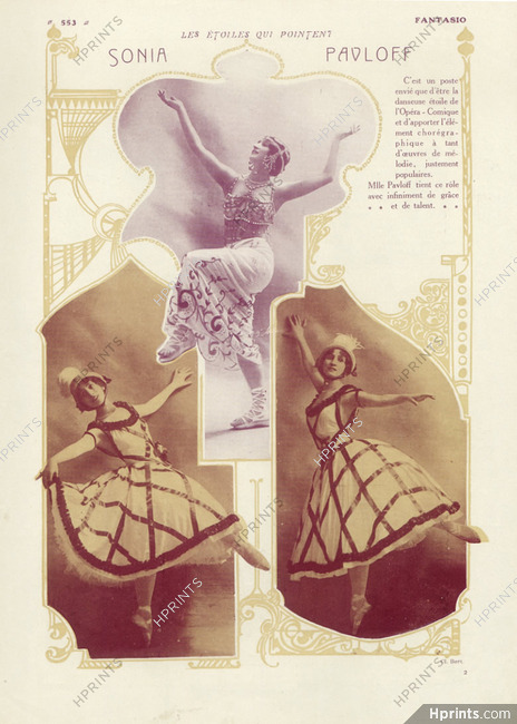 Sonia Pavloff 1914 Lead Dancer Opéra-Comique