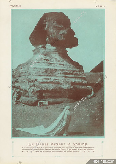 Loïe Fuller 1914 La Danse devant le Sphinx, Egypt