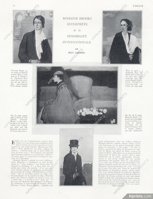Romaine Brooks 1925 Ida Rubinstein & Comtesse de Clermont-Tonnerre portraits