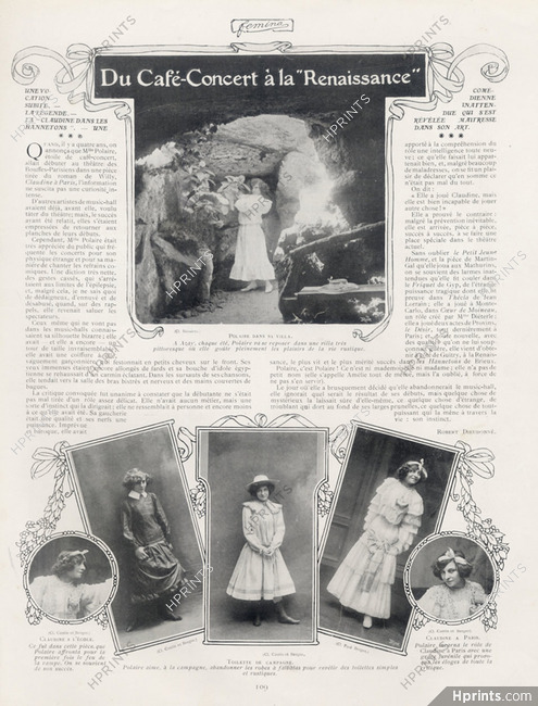 Polaire 1906 "Claudine à l'école" & "Claudine à Paris"