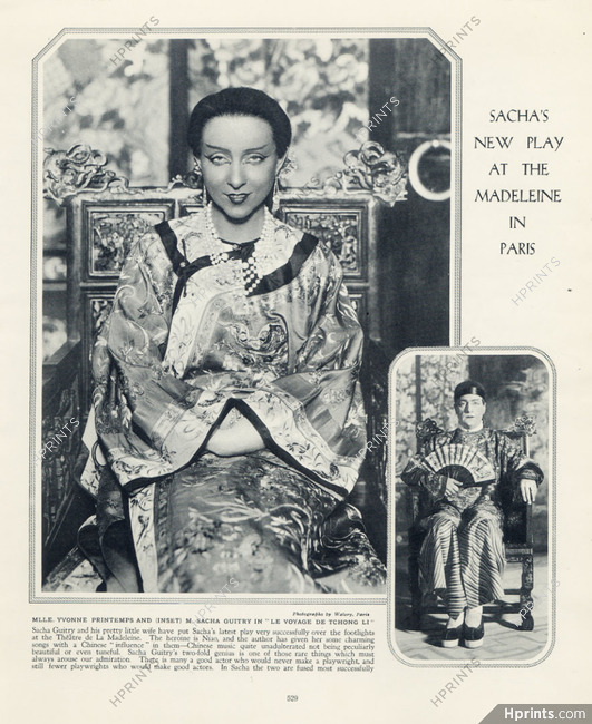 Yvonne Printemps & Sacha Guitry 1932 in "Le voyage de Tchong Li"