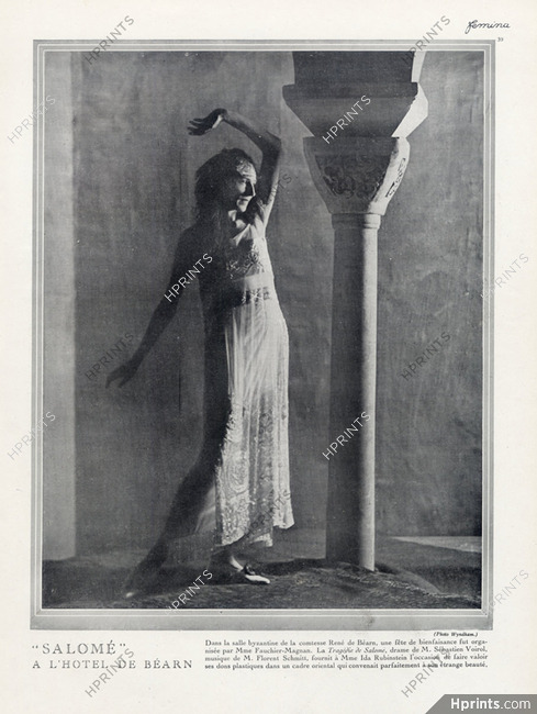 Ida Rubinstein 1919 Theatre Costume "La tragédie de Salomé"