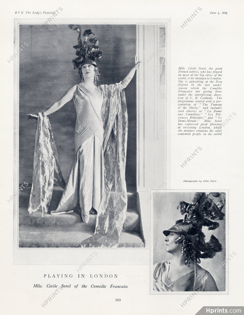 Cécile Sorel 1924 "The Taming of the Shrew" Theatre Costume