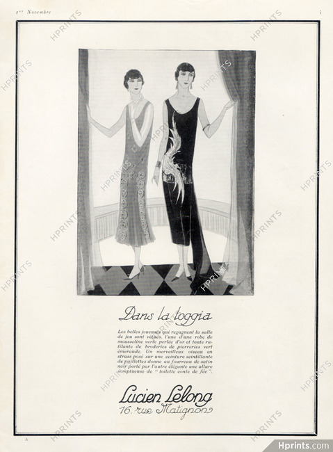 Lucien Lelong 1924 Evening Gown