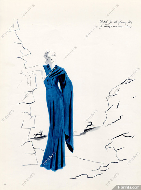 Lucien Lelong (Couture) 1936 Jean Hugo, Mid-season Blues