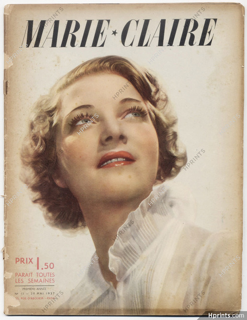 Marie Claire 1937 N°13 La Vie et le Secret de Madeleine Vionnet, 48 pages