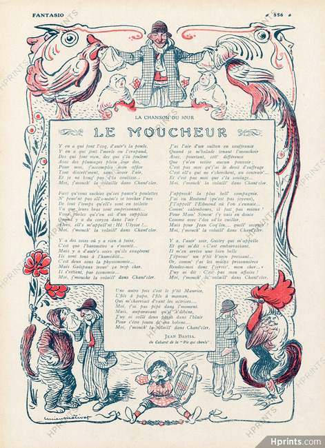 Le Moucheur, 1910 - Lucien Métivet Song, Texte par Jean Bastia