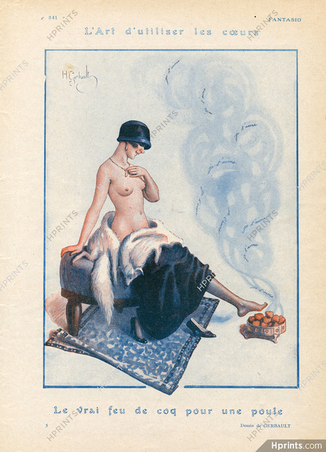 Henry Gerbault 1923 Sexy Girl Topless