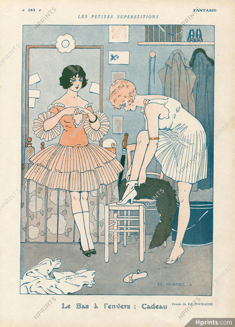 Le Bas à l'envers : Cadeau, 1916 - Touraine Superstitions, Stockings