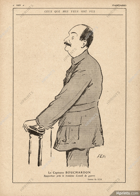 SEM (Georges Goursat) 1918 Capitaine Bouchardon, Caricature