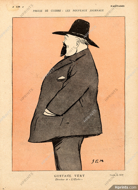 SEM (Georges Goursat) 1918 Gustave Téry, Caricature