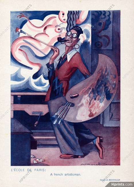 Auguste Roubille 1933 "A French Artisticman" Painter, l'école de Paris
