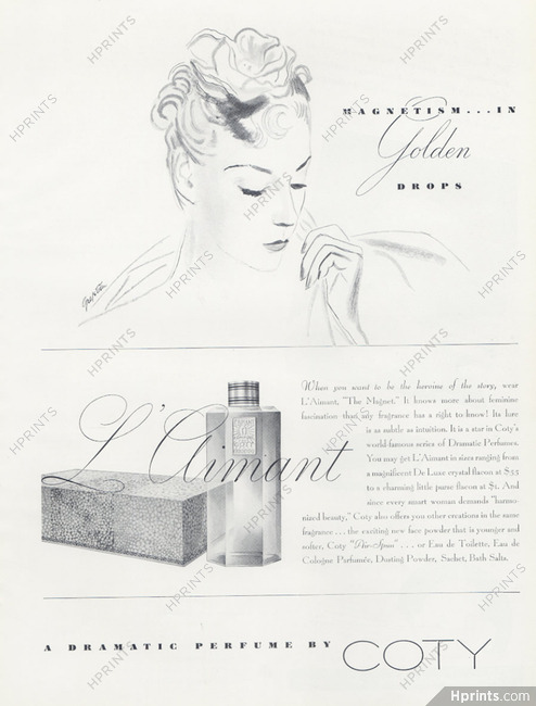 Coty (Perfumes) 1937 L'Aimant, Ruth Grafstrom