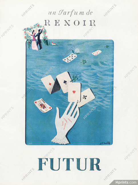 Renoir (Perfumes) 1942 Futur, Playing Cards, Jean-Denis Malclès
