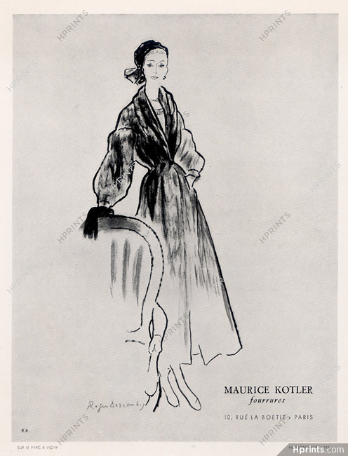 Maurice Kotler (Fur Clothing) 1949 Fur Coat, Roger Descombes
