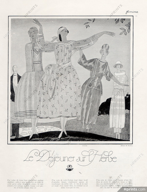 Worth (Couture) 1920 "Le Déjeuner sur l'herbe" Benito