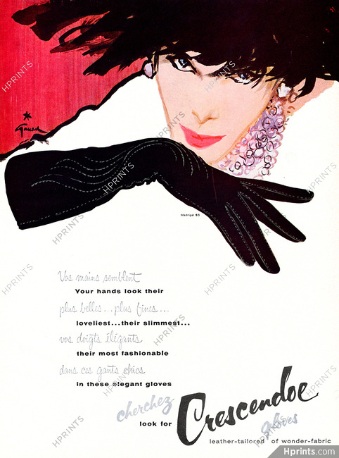 Crescendoe (Gloves) 1956 Madrigal, René Gruau