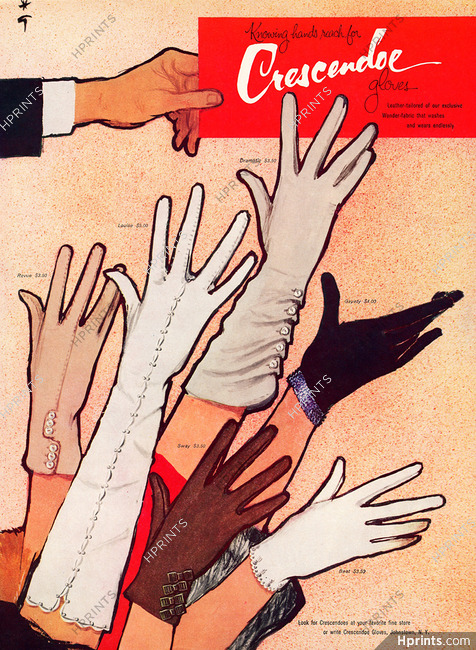Crescendoe (Gloves) 1959 René Gruau