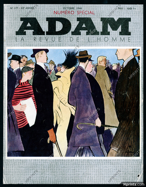 René Gruau 1946 Adam magazine cover